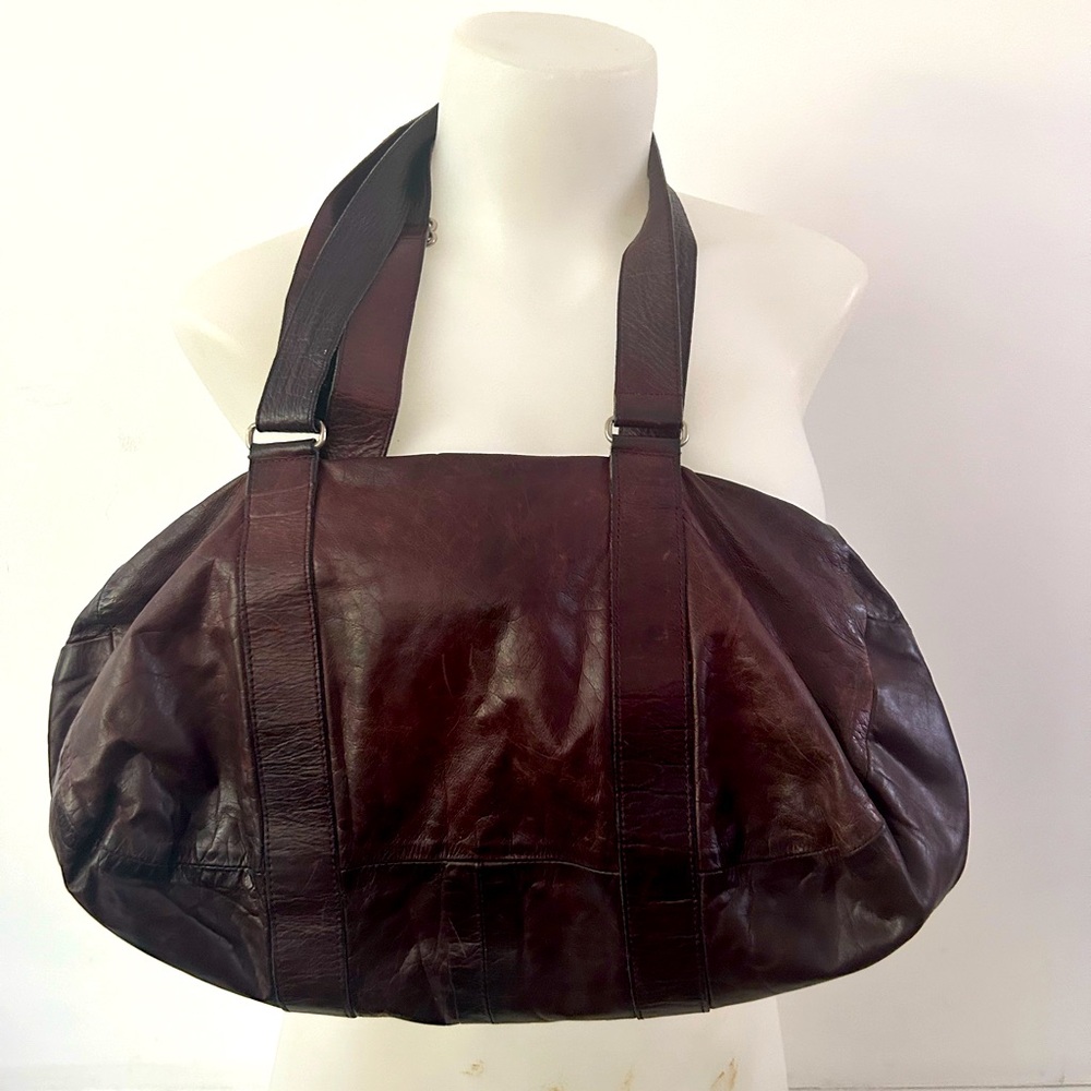 Leather Rugby Style Shoulder Bag